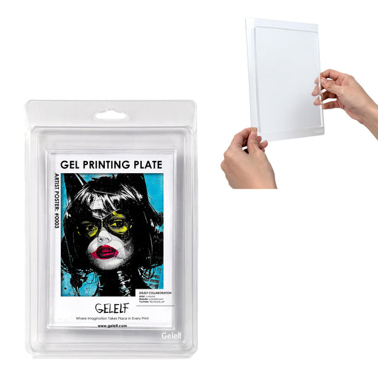 GELELF Gel Plate + Handle (Stamping Block) Set