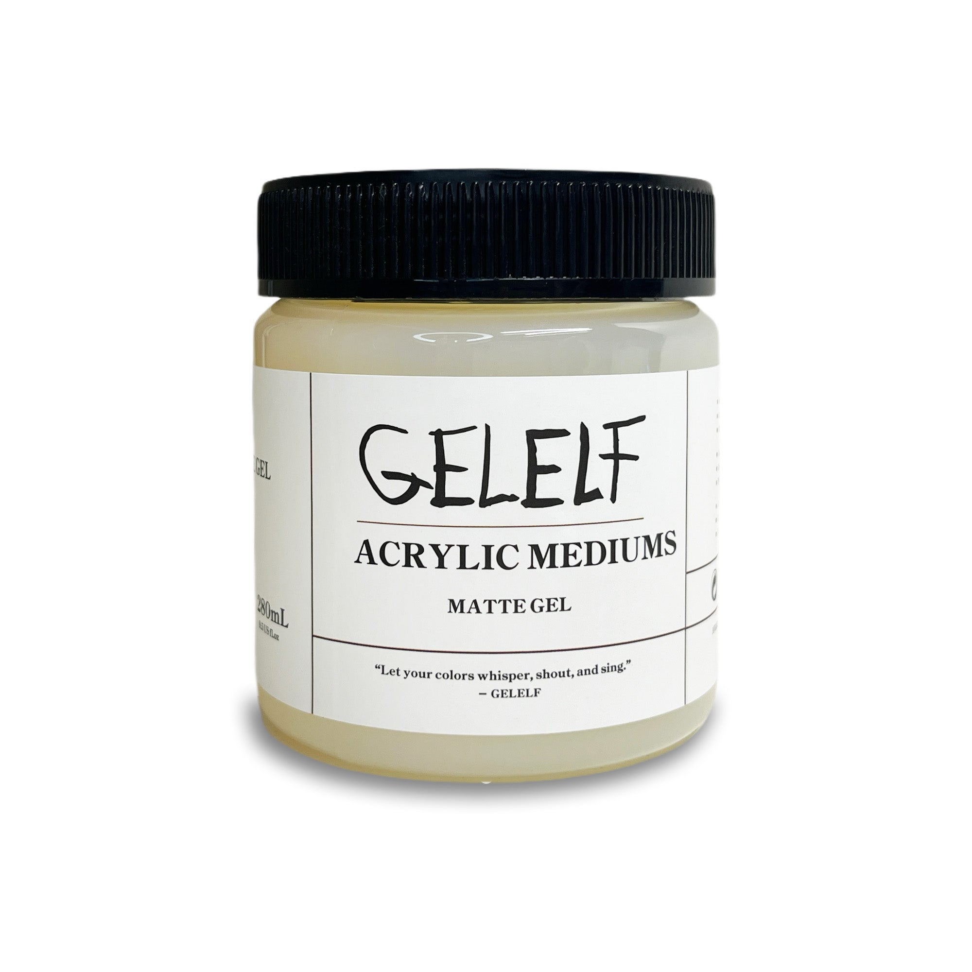 GELELF Matte Gel Medium for Gel Plate Printing (280mL, 9.5-oz)