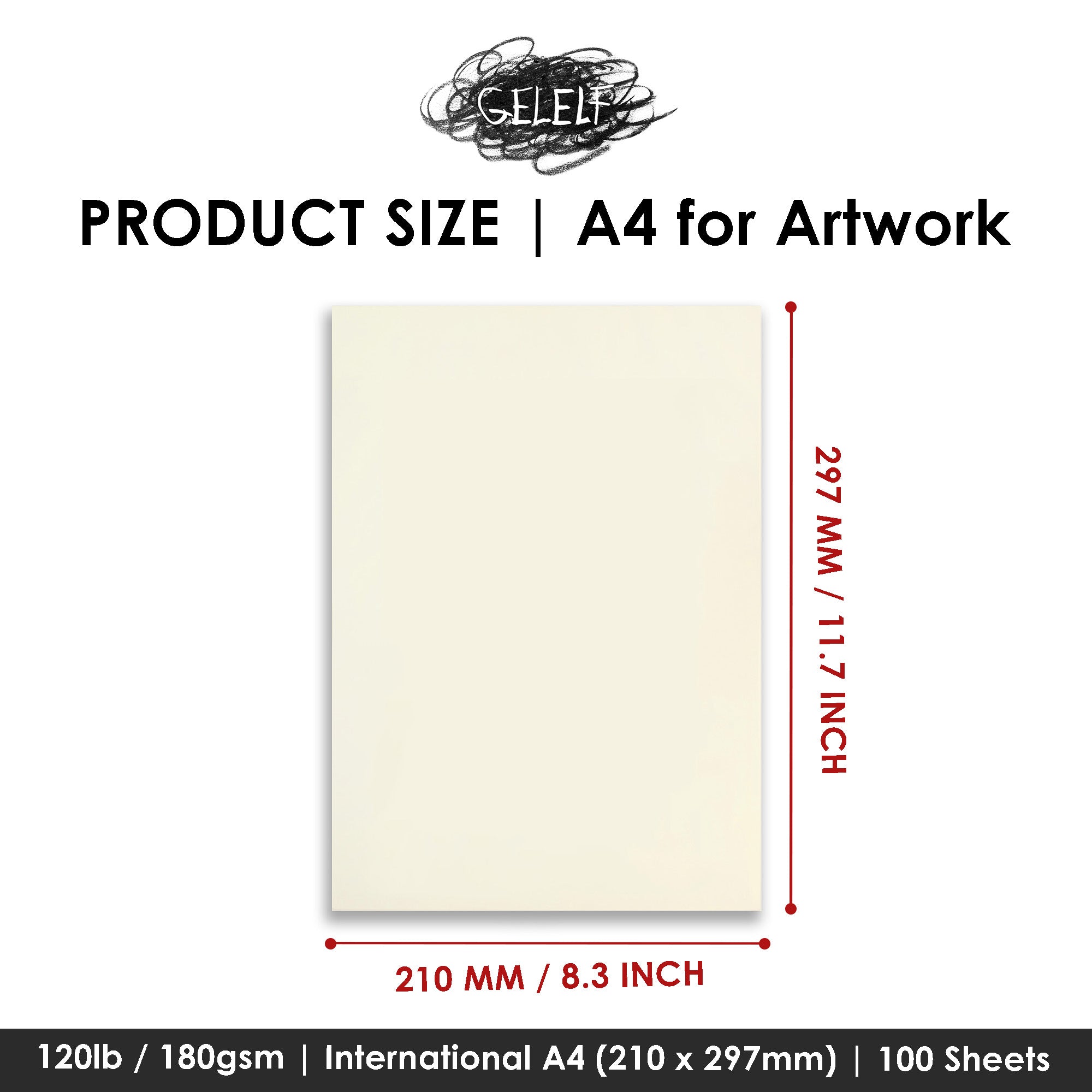GELELF Printmaking Paper For Artwork ( 120lb / 180gsm )