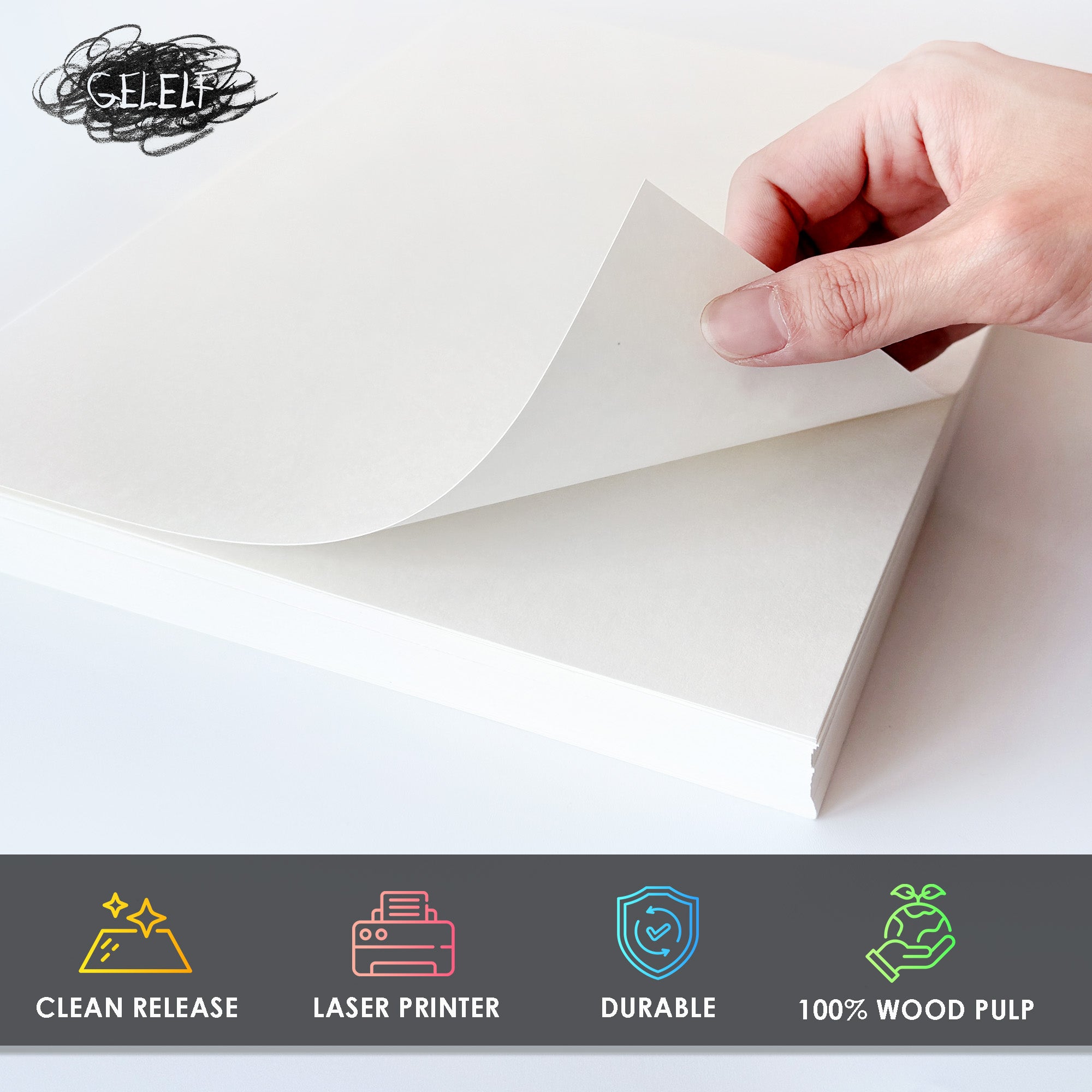Glez Paper GELELF Laser Print Paper ( 86lb / 128gsm ) – Gelelf