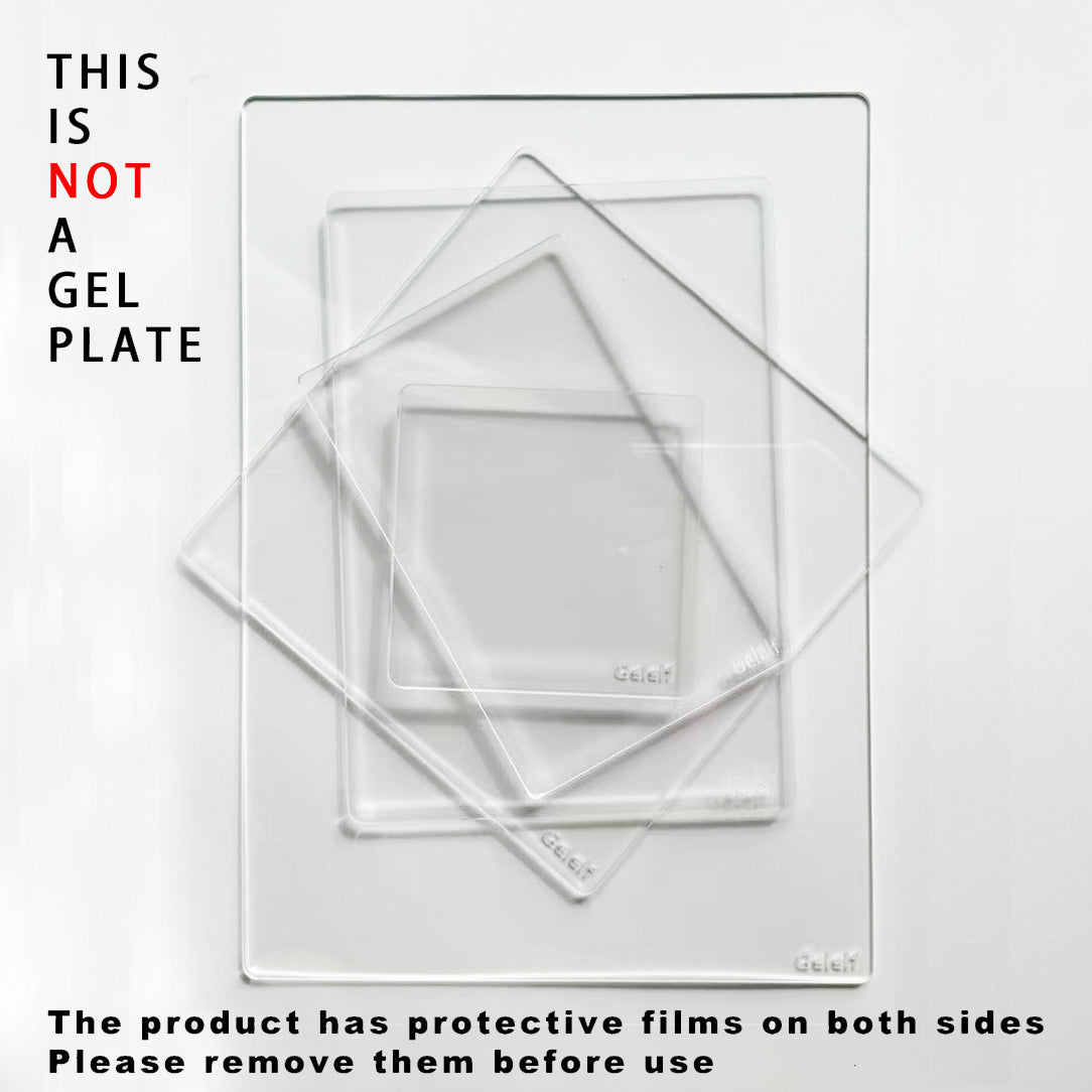 GELELF Acrylic Gel Plate Stamping Block/Gel Plate Handle