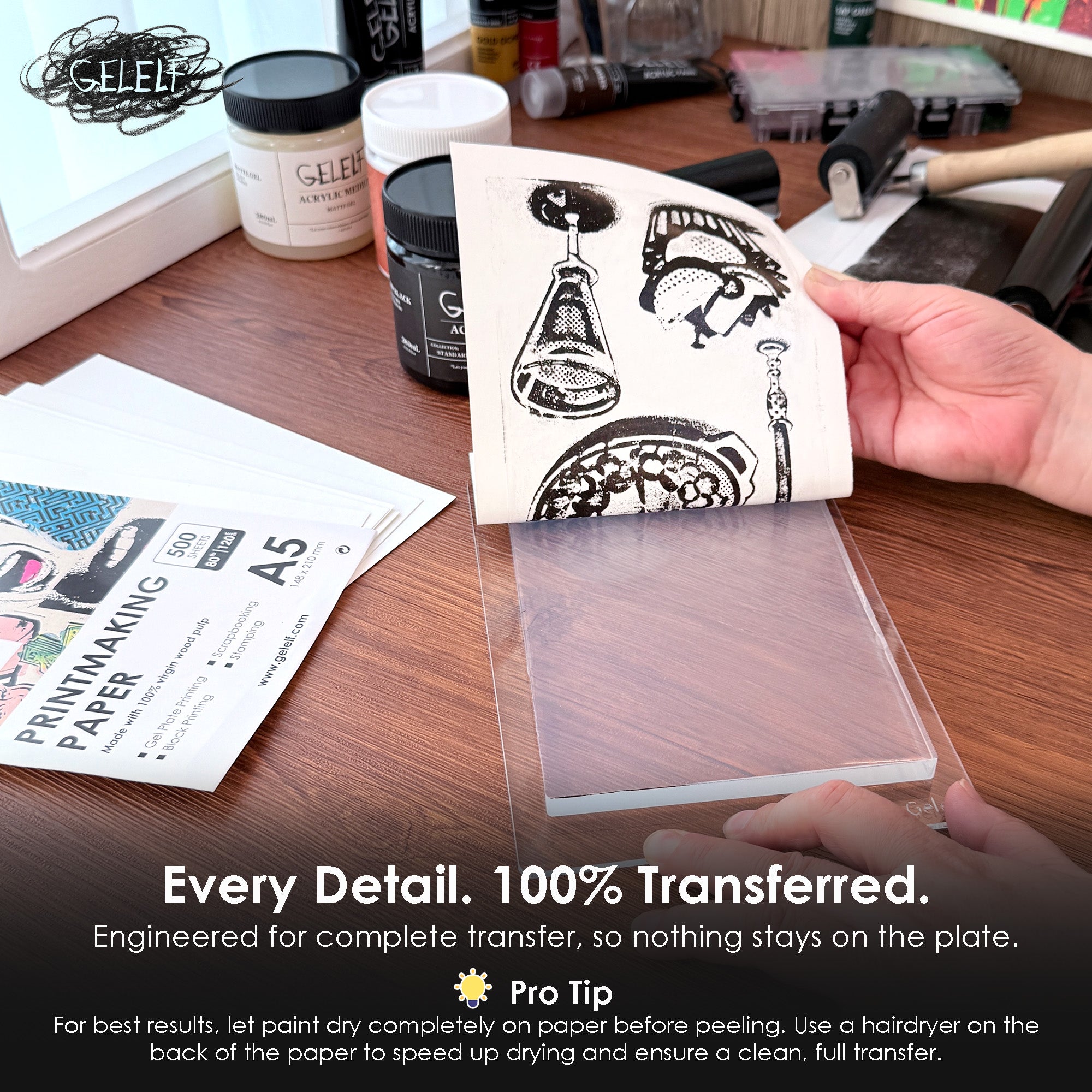 GELELF Printmaking Paper For Artwork ( 120lb / 180gsm )