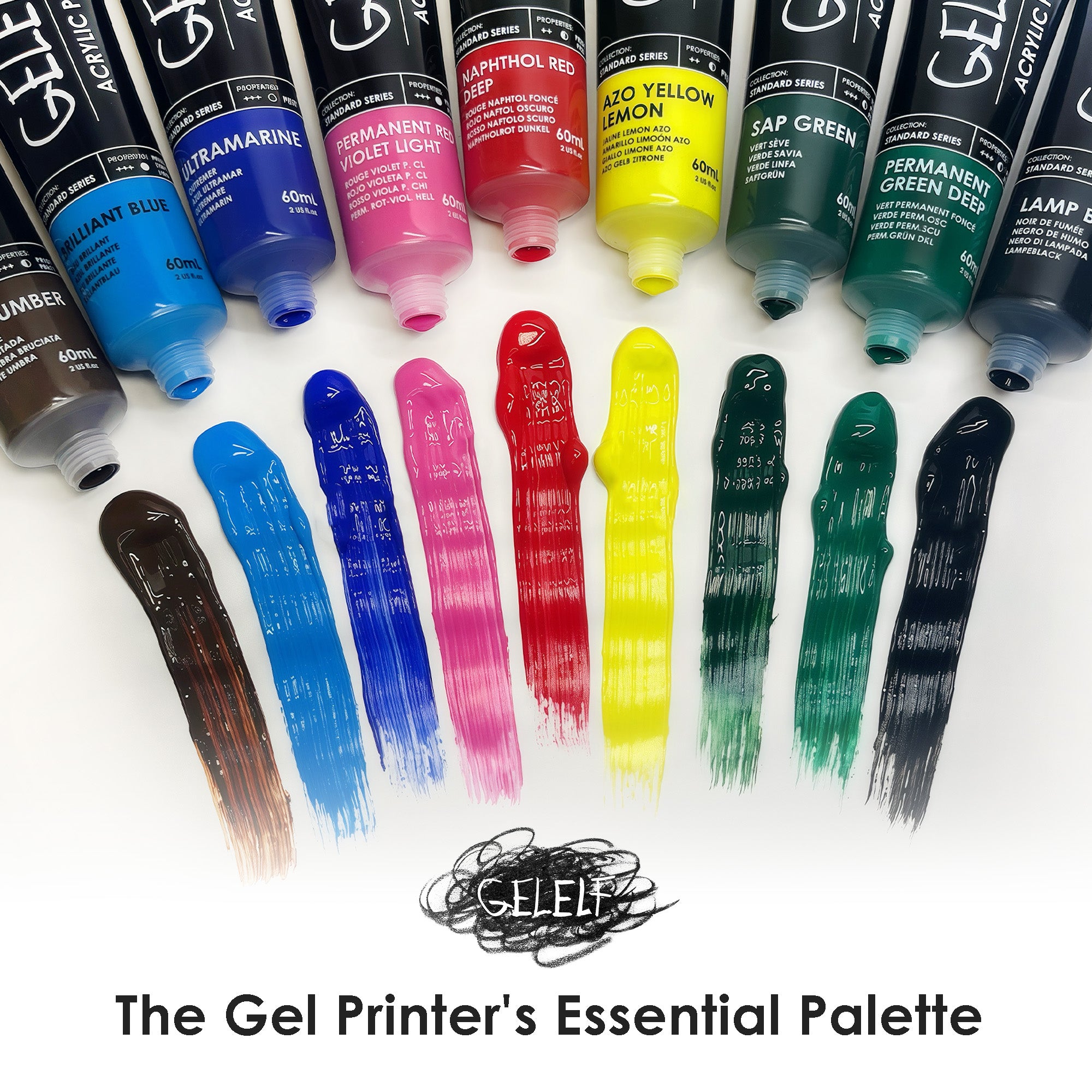 GELELF Acrylic Paint for Gel Printmaking