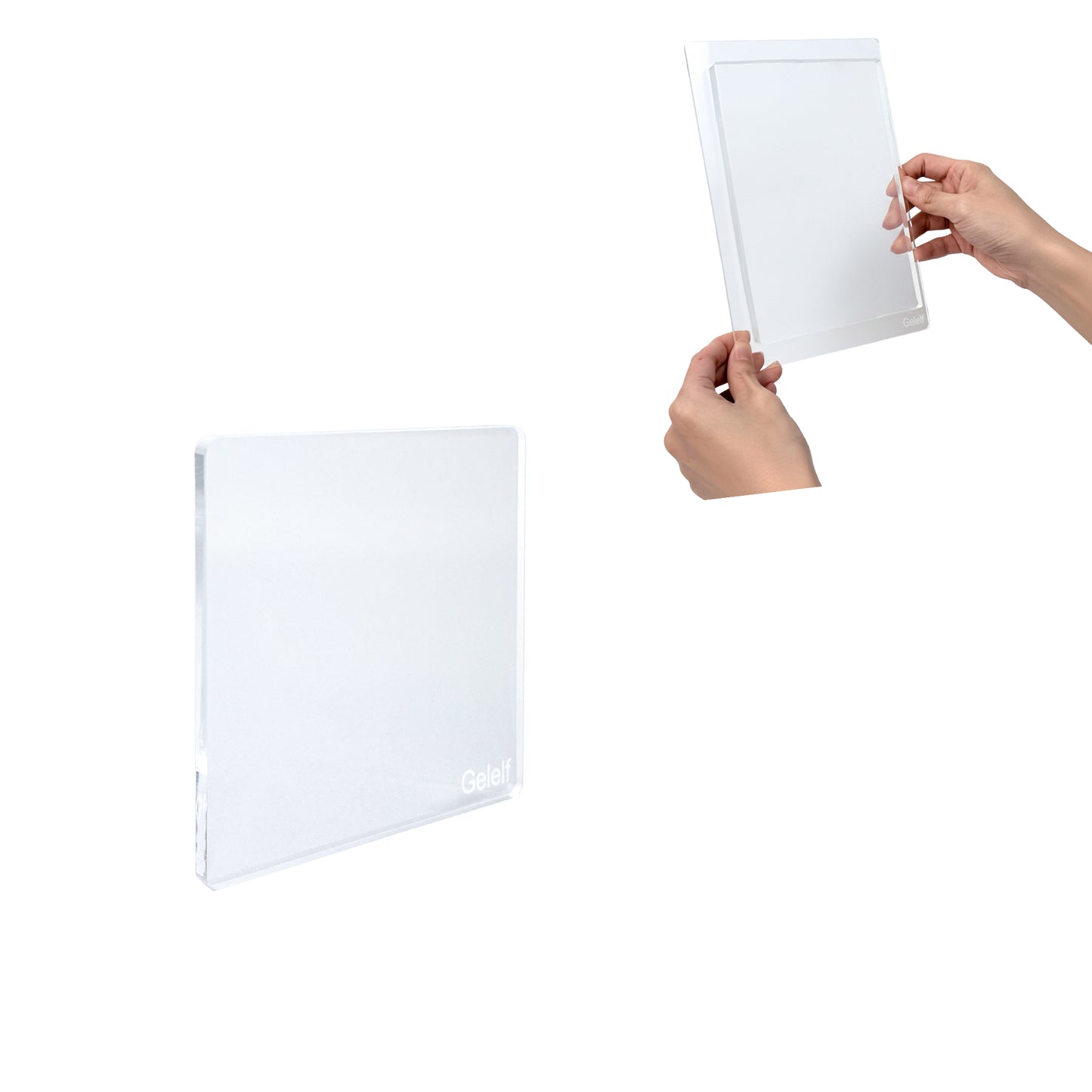 GELELF Acrylic Gel Plate Stamping Block/Gel Plate Handle