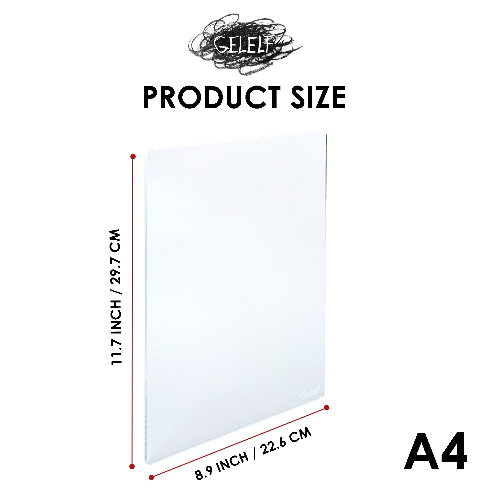 GELELF Acrylic Gel Plate Stamping Block/Gel Plate Handle