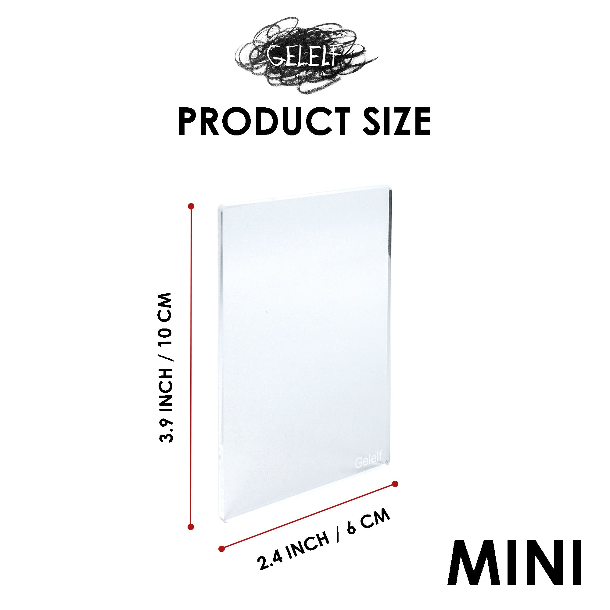 GELELF Acrylic Gel Plate Stamping Block/Gel Plate Handle