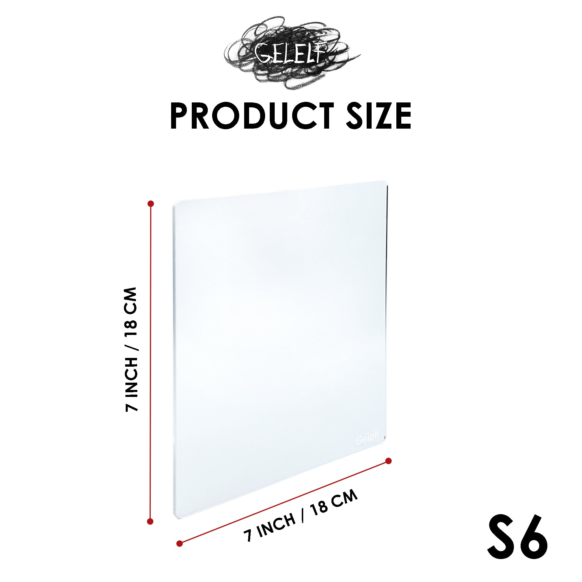 GELELF Acrylic Gel Plate Stamping Block/Gel Plate Handle